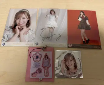 모로하시 사나 친필 브로마이드 캔 배지 미니 복권