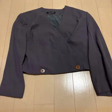 IN BLACK 크롭 자켓 퍼플