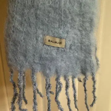 BALMUIR 발뮤르 머플러 모헤어 파스텔 블루