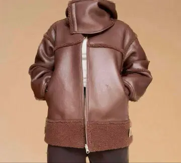 6 roku beauty&youth 인조 가죽 아우터 블루종