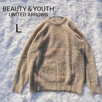 BEAUTY & YOUTH 알파카 블렌드 L 크루넥 니트 복슬복슬
