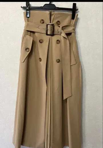 FRAY I.D 플리츠 콤비 플레어 스커트