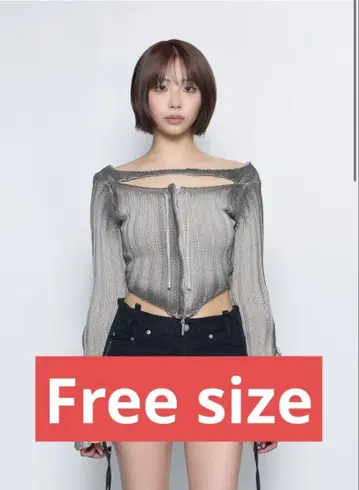 Thered 스레드 S 집 컷아웃 니트 탑