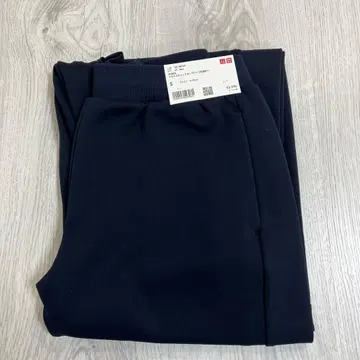 [새상품] 유니클로 드라이 스웨트 커브 팬츠 기장 짧음 S 네이비