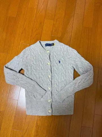 랄프 로렌 케이블 니트 가디건 울 캐시미어 XS 사이즈