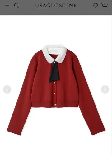 CELFORD 셀포드 탈부착 가능 니트 가디건 38 레드RED