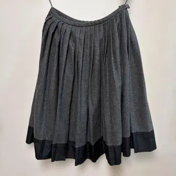 SPORTS MAX 스포츠 맥스 그레이 울 플리츠 스커트