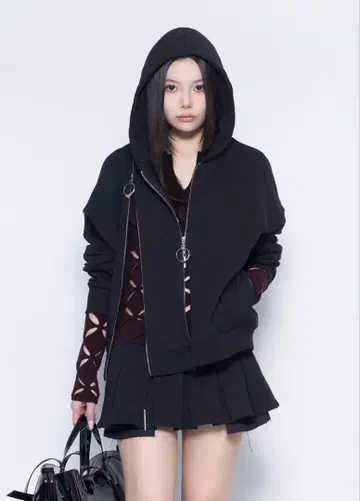 Thered thread S w zip hoodie long