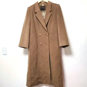 MADUSON 울 더블 체스터 코트 카멜 온워드