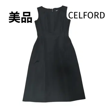 새상품급 셀포드 무릎 기장 원피스 슬리브리스 플레어 포멀