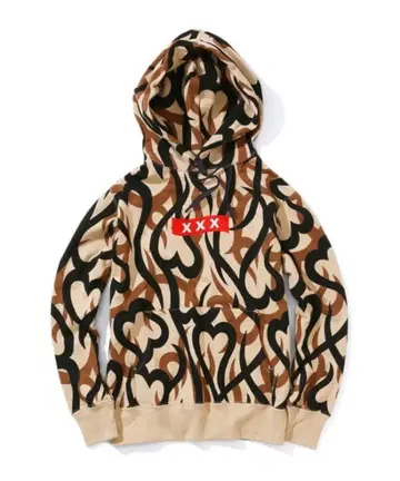 [ 미사용 새상품 ] 넘버나인 갓 셀렉션 올 패턴 후드티 S