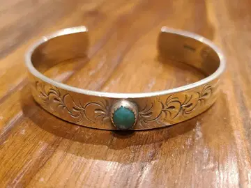 래틀스네이크 터콰이즈 뱅글 스털링 실버