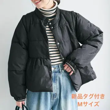 택 포함 새상품 coca 충전솜 블루종 블랙 M 사이즈 페플럼 디자인