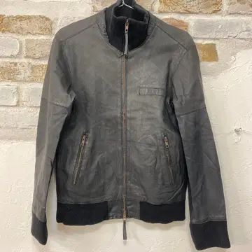 새상품급 돈피 HIBECK 싱글 가죽 자켓 M