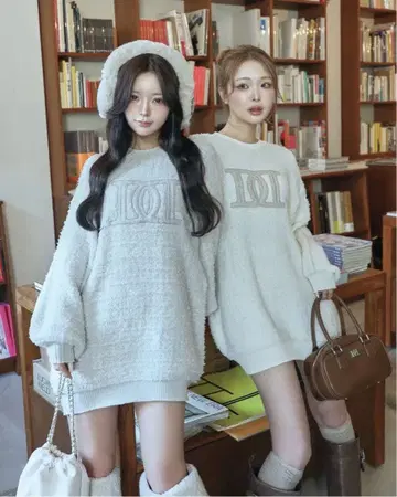 Darich DD 로고 니트 풀오버 SAX