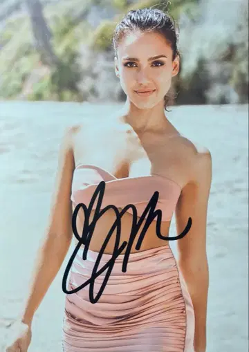 제시카 알바 친필 사인 사진 다크 엔젤 mt9