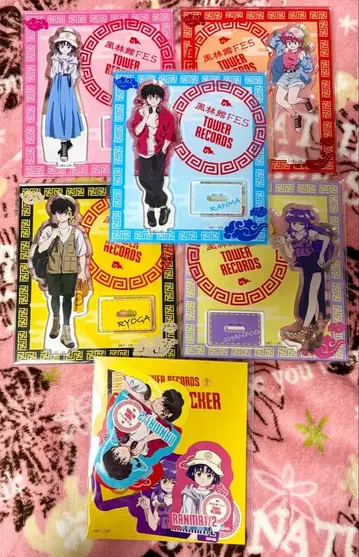 란마 1/2 아크릴 스탠드 스티커 란마 아카네 샴푸 료가