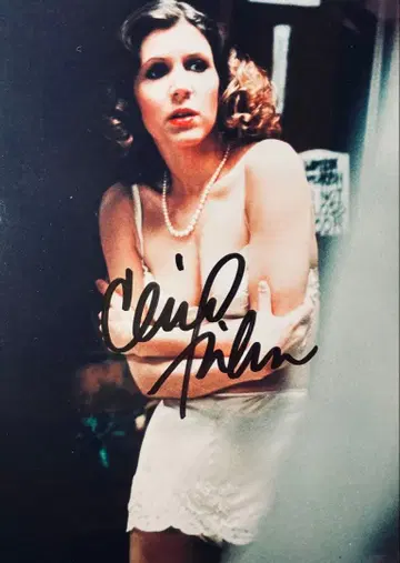 스타 워즈 칼리 피셔 친필 사인 사진 j7