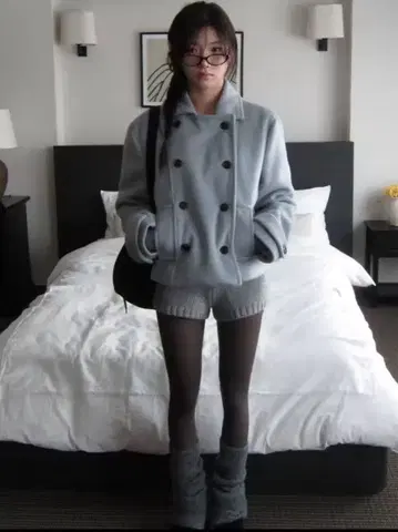 그레이 더블 브레스트 자켓