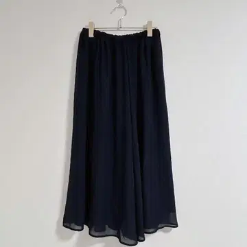 [ Comme ca Mature ] 네이비 플레어 롱 스커트