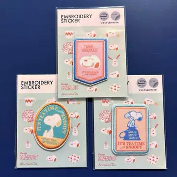 Afternoon Tea PEANUTS 스누피 자수 와펜 씰