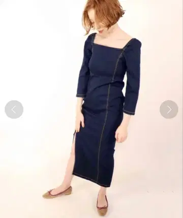 [ spick & span ] U x MIRAI.M 데님 컨셔스 원피스