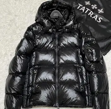 TATRAS 블랙 다운 자켓 후드 부착