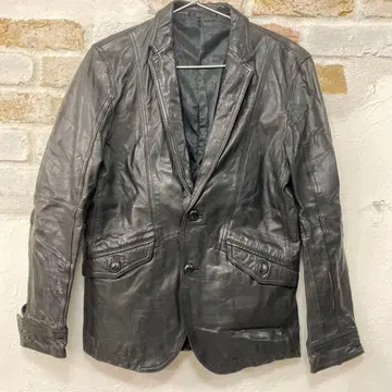 새상품급 소가죽 니콜 클럽 블랙 레더 자켓 싱글 브레스 M