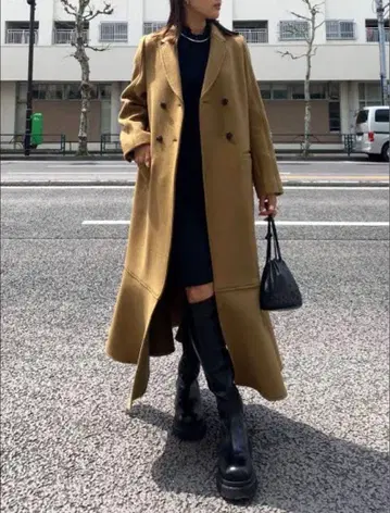 Ameri 더블 브레스티드 머메이드 코트