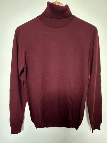 ZANONE 니트 버건디 터틀넥 니트 남성용 니트 스웨터
