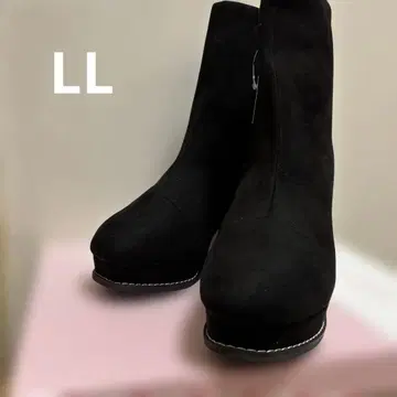 블랙 스웨이드 지퍼 부티