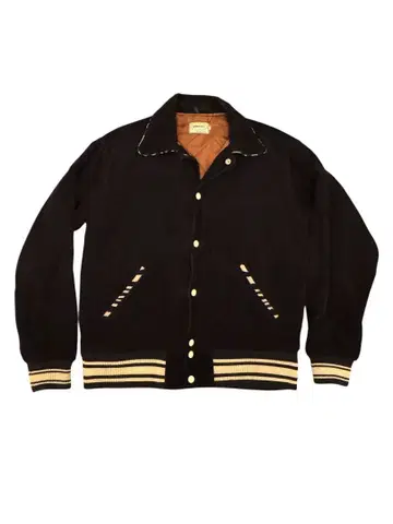 50s 제브라 절개 코듀로이 자켓 Yippe 38 블랙 검정 복각