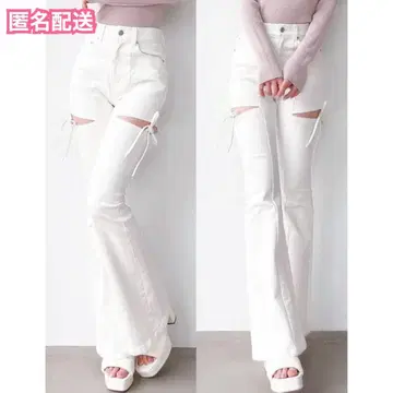 리젝시 RESEXXY 컷 아웃 리본 데님 팬츠 M