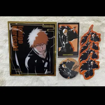 BLEACH 쿠로사키 이치고 굿즈 세트 캔뱃지 스티커