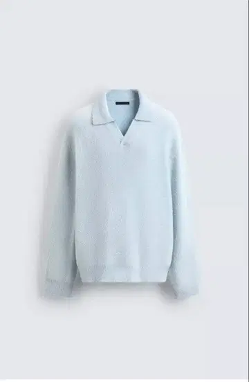 [ 새상품 ] ZARA 인조 모피 니트 릴랙스 핏 피케 셔츠 S 사이즈