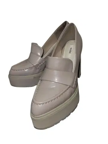 SNIDEL 베이지 로퍼 스타일 하이힐