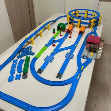 프라레일 레이아웃 레일 역 다리 입체 루프 차고 경치 부품 세트