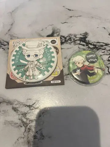 약속의 네버랜드 노먼 캔뱃지 세트