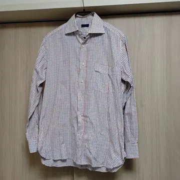 GUY LAROCHE 체크 무늬 긴팔 셔츠 38