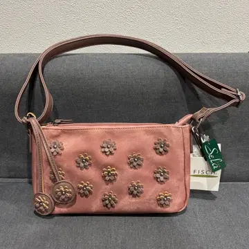 새상품 크로스 바디백 작은 꽃 모티브 경량 플라워 핑크 숄더백