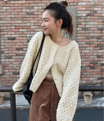 mystic 포코포코 니트 가디건