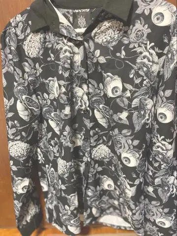 DrugHoney 눈알 올 패턴 셔츠