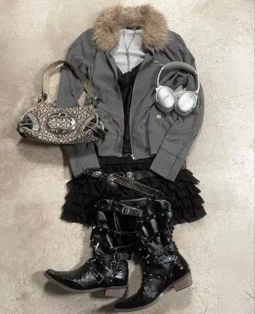 00s y2k archive 헤이세이 갸루 그런지 퍼 후드티