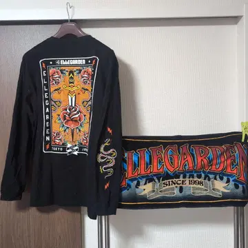 ELLEGARDEN 긴팔 T셔츠 블랙&타월