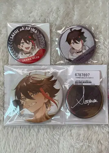 니지산지 사에구사 아키나 캔뱃지 3점 묶음 판매
