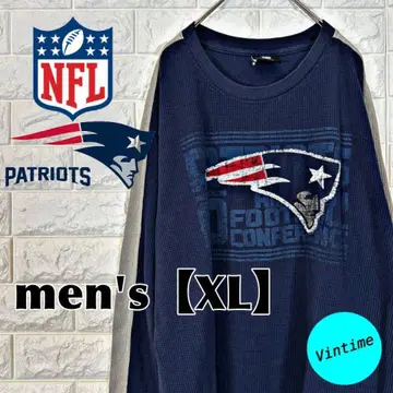 V836 [NFL] 프린트 롱 슬리브 [남성용 XL] 네이비