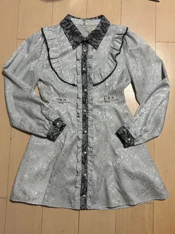 Ank Rouge 자카드 요크 OP