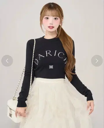 다리치 로고 니트 스웨터 블랙