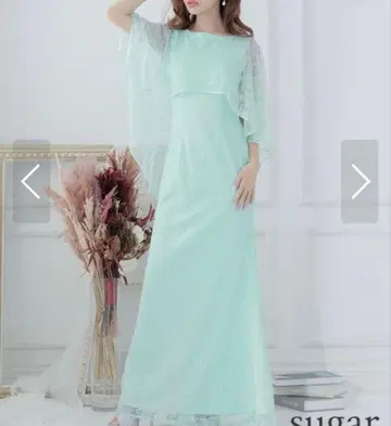 ERUKEI 민트 레이스 롱 드레스