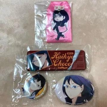 하이큐 시미즈 키요코 캔뱃지 복권 캡슐 토이 가챠폰